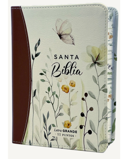 Biblia RVR60 045c cp LG PJR colección primaveral marrón