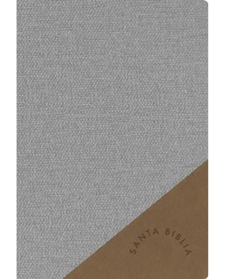 RVR 1960 Biblia letra supergigante, gris simil piel con indice (Edicion 2023)